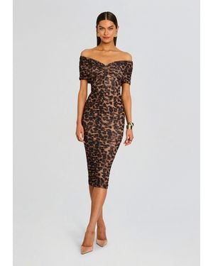 SER.O.YA Gianina Mesh Midi Dress - Multicolor