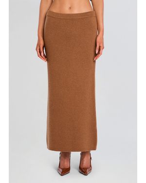 SER.O.YA Hazel Knit Maxi Skirt - Brown