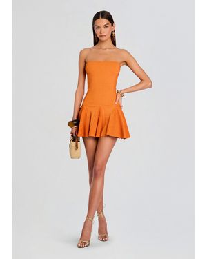 retroféte Annina Metallic Knit Dress - Orange