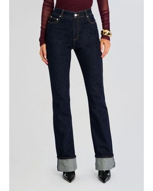 SER.O.YA Ashton High Rise Slim Flare Jean - Blue