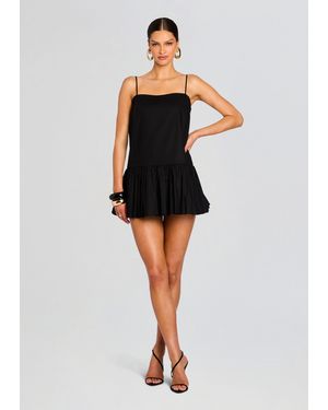 SER.O.YA Krista Linen Mini Dress - Black