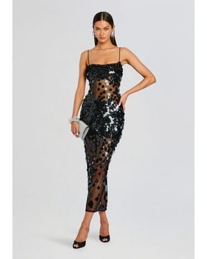 retroféte Mischa Sequin Dress - Black