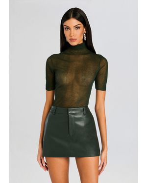 SER.O.YA Paula Short Sleeve Sweater - Green