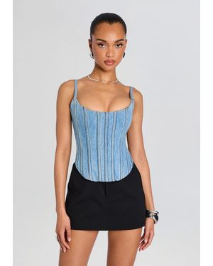 retroféte Marishka Denim Top - Blue