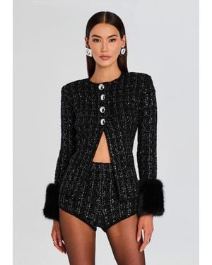 retroféte Hilary Tweed Jacket - Black