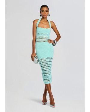 retroféte Jaycee Crochet Dress - Blue