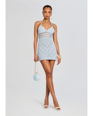 retroféte Milene Crochet Dress - White