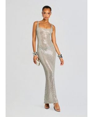 retroféte Xiomara Sequin Dress - White