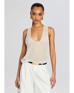 retroféte Shye Silk Top - White