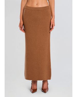 SER.O.YA Hazel Knit Maxi Skirt - Brown