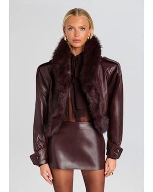 retroféte Jia Leather Jacket - Brown