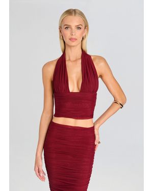 SER.O.YA Bimini Mesh Halter Top - Red
