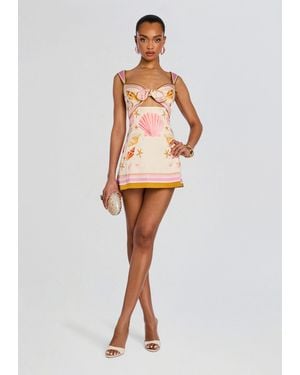 retroféte Margarie Silk Dress - White
