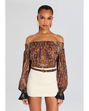 Hemant & Nandita Ruza Smocked Top - Multicolor