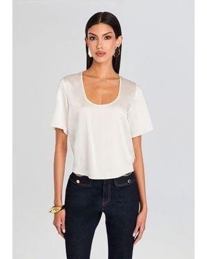 retroféte Evangelista Silk Top - White