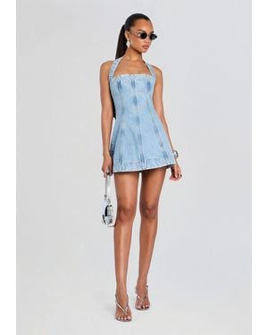 retroféte Vivara Denim Dress - Blue
