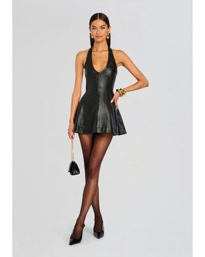 retroféte Stine Leather Dress - Black