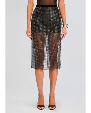 retroféte Kitty Embellished Skirt - Black