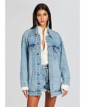 retroféte Ace Embellished Denim Jacket - Blue