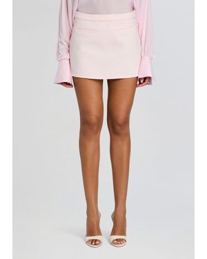 SER.O.YA Miya Denim Mini Skirt - White