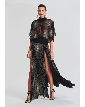 retroféte Lilo Embellished Silk Chiffon Dress - Multicolor