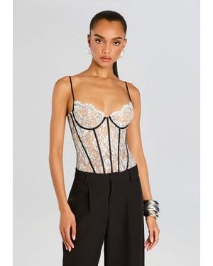 retroféte Lovisa Corset Bodysuit - Black