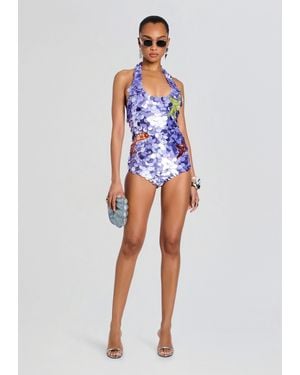 retroféte Isabele Embellished Romper - White