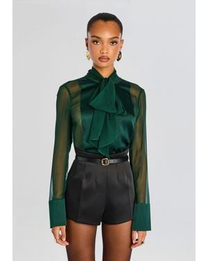 retroféte Suri Silk Blouse - Green