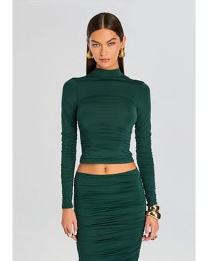 SER.O.YA Dulcie Ruched Top - Green