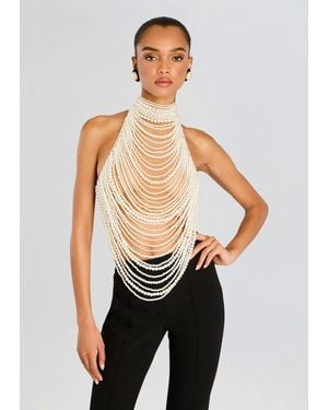 retroféte Elsie Pearl Top - White