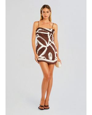 SER.O.YA Leilani Satin Mini Dress - White