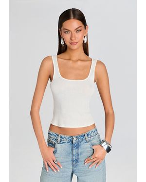 SER.O.YA Alberta Knit Tank - White