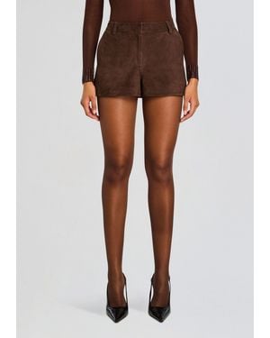 retroféte Naya Suede Leather Short - Brown