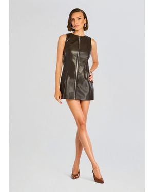 SER.O.YA Vegan Leather Mini Bodycon Dress - Multicolor