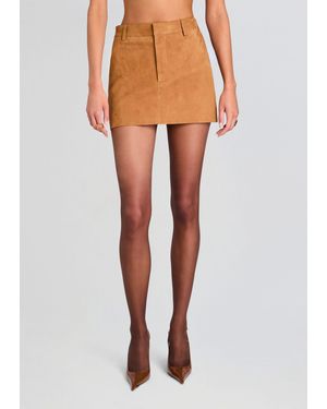 SER.O.YA Torrance Suede Skirt - Orange