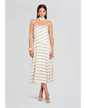 SER.O.YA Kaia Satin Maxi Dress - White
