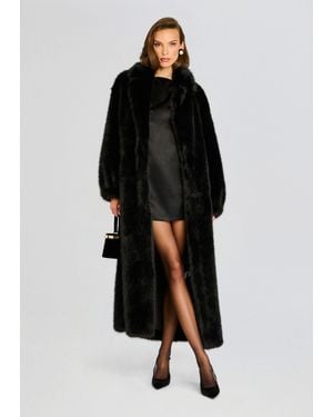 retroféte Dasha Faux Fur Jacket - Black