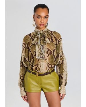 retroféte Maika Chiffon Blouse - Green