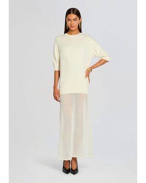SER.O.YA Arwen Knit Maxi Dress - White
