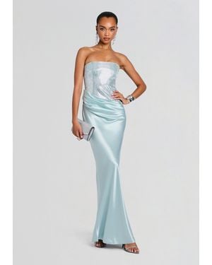 retroféte Alexandra Embellished Dress - Blue