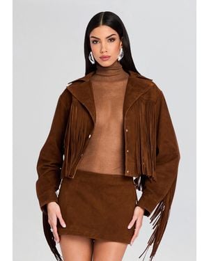 retroféte Vonda Suede Jacket - Brown