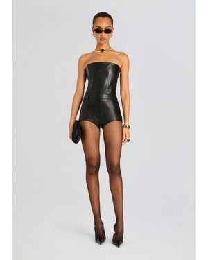 retroféte Pernille Leather Romper - White