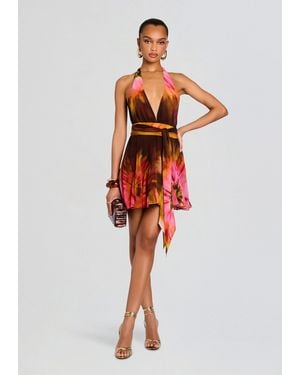 retroféte Briola Chiffon Dress - Red