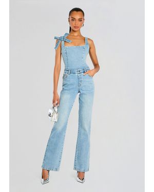 retroféte Dawson Denim Jumpsuit - Blue