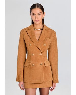 SER.O.YA Valera Suede Blazer - Brown
