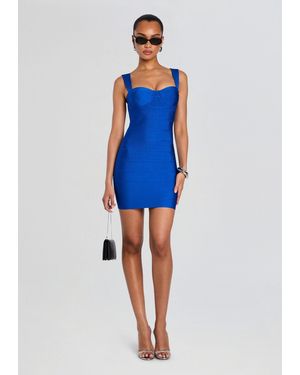 retroféte Luned Bandage Knit Dress - Blue