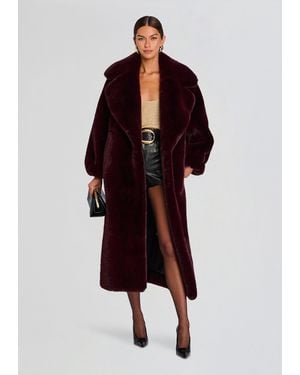 retroféte Dasha Faux Fur Jacket - Red