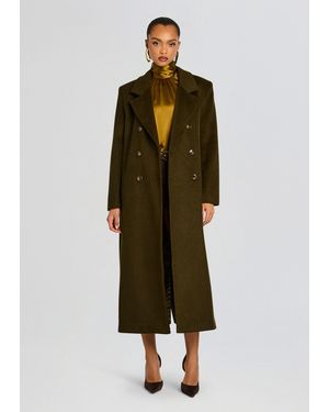 SER.O.YA Leche Wool Coat - Green