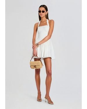 Hemant & Nandita Hina Corseted Mini Dress - White