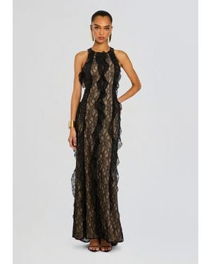 Sans Faff Lace Evening Dress - Black